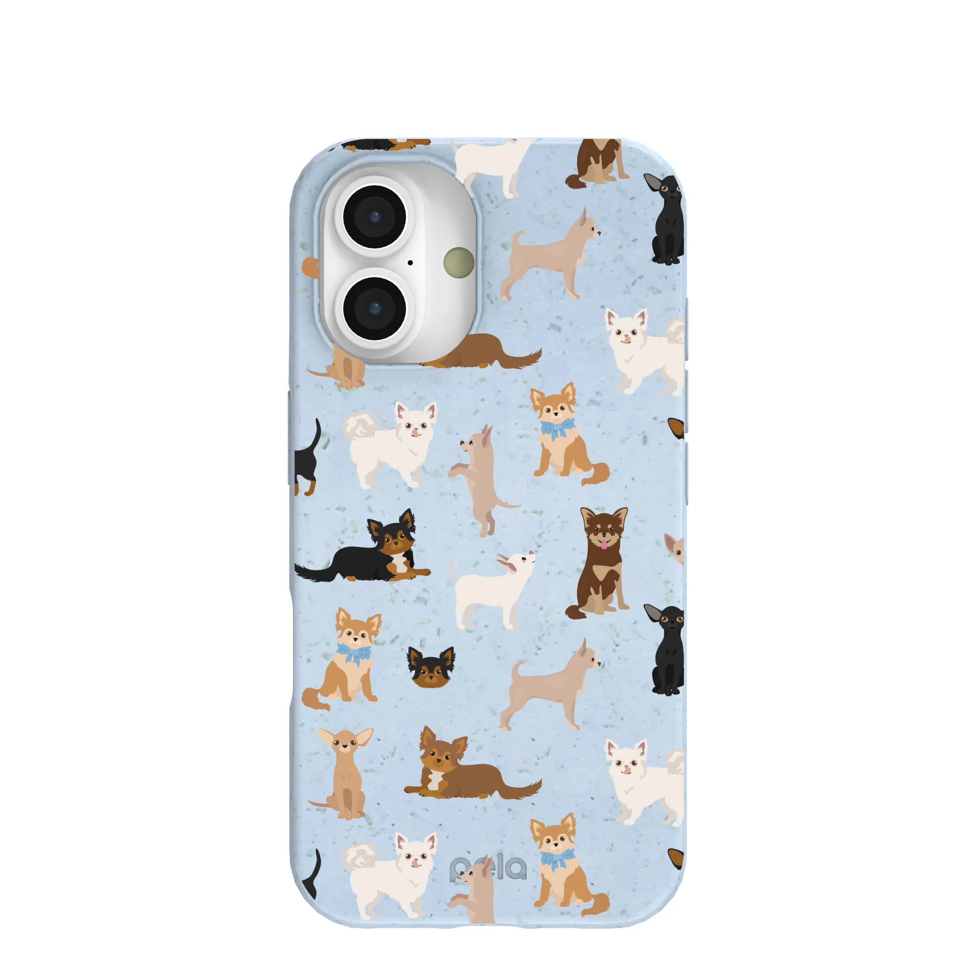 Powder Blue Chihuahua Charms iPhone 16 Case