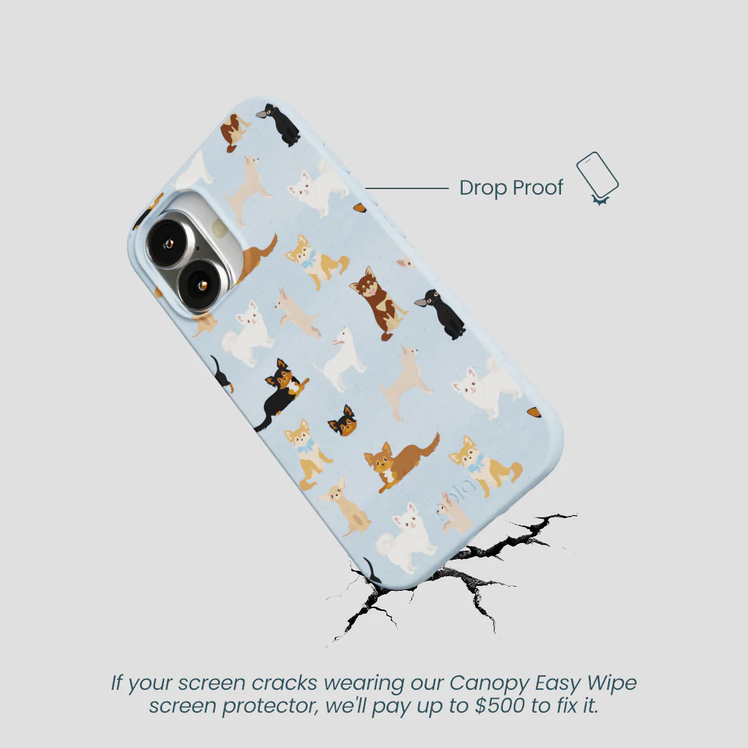 Powder Blue Chihuahua Charms iPhone 16 Case - Image 5
