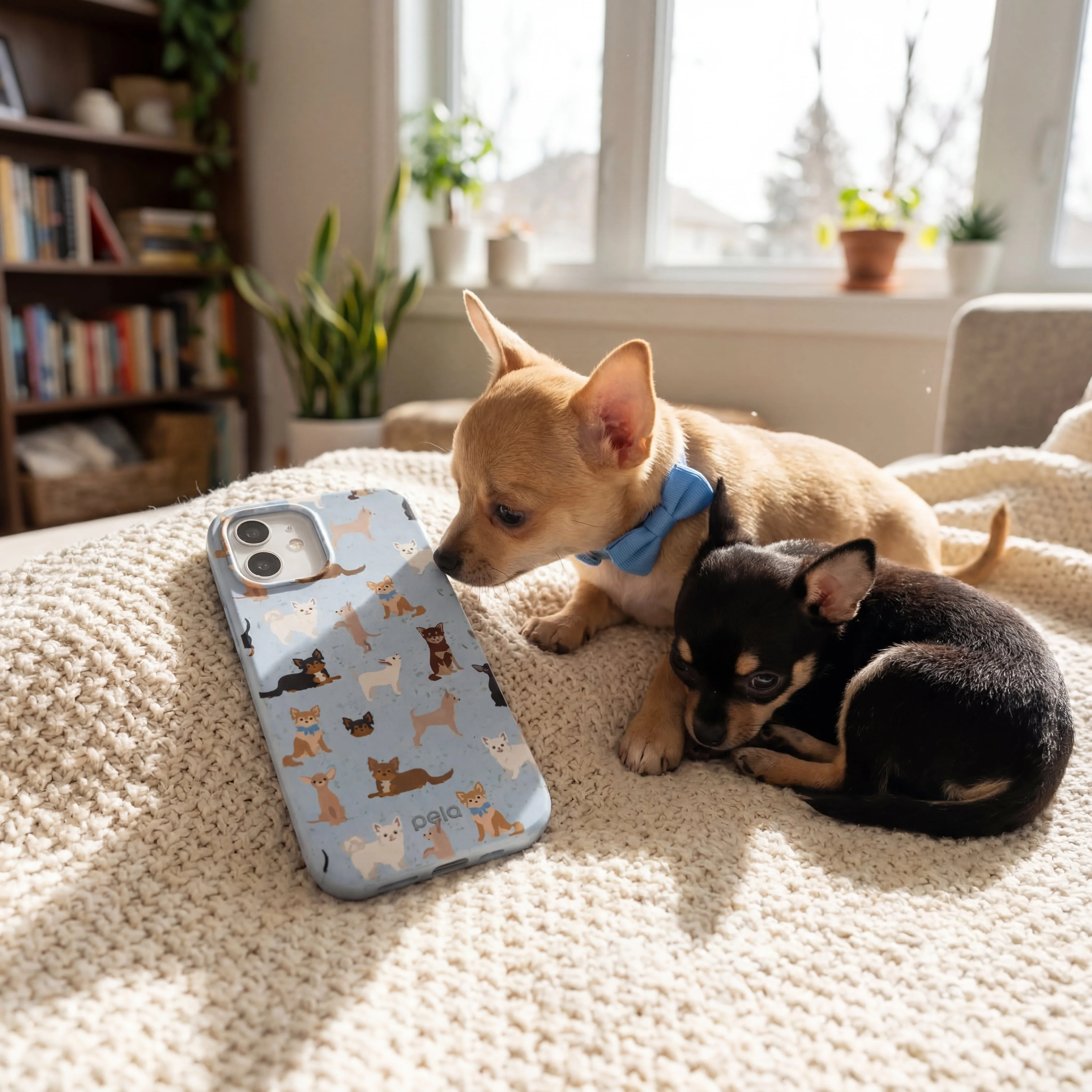 Powder Blue Chihuahua Charms iPhone 17 Case - Image 2