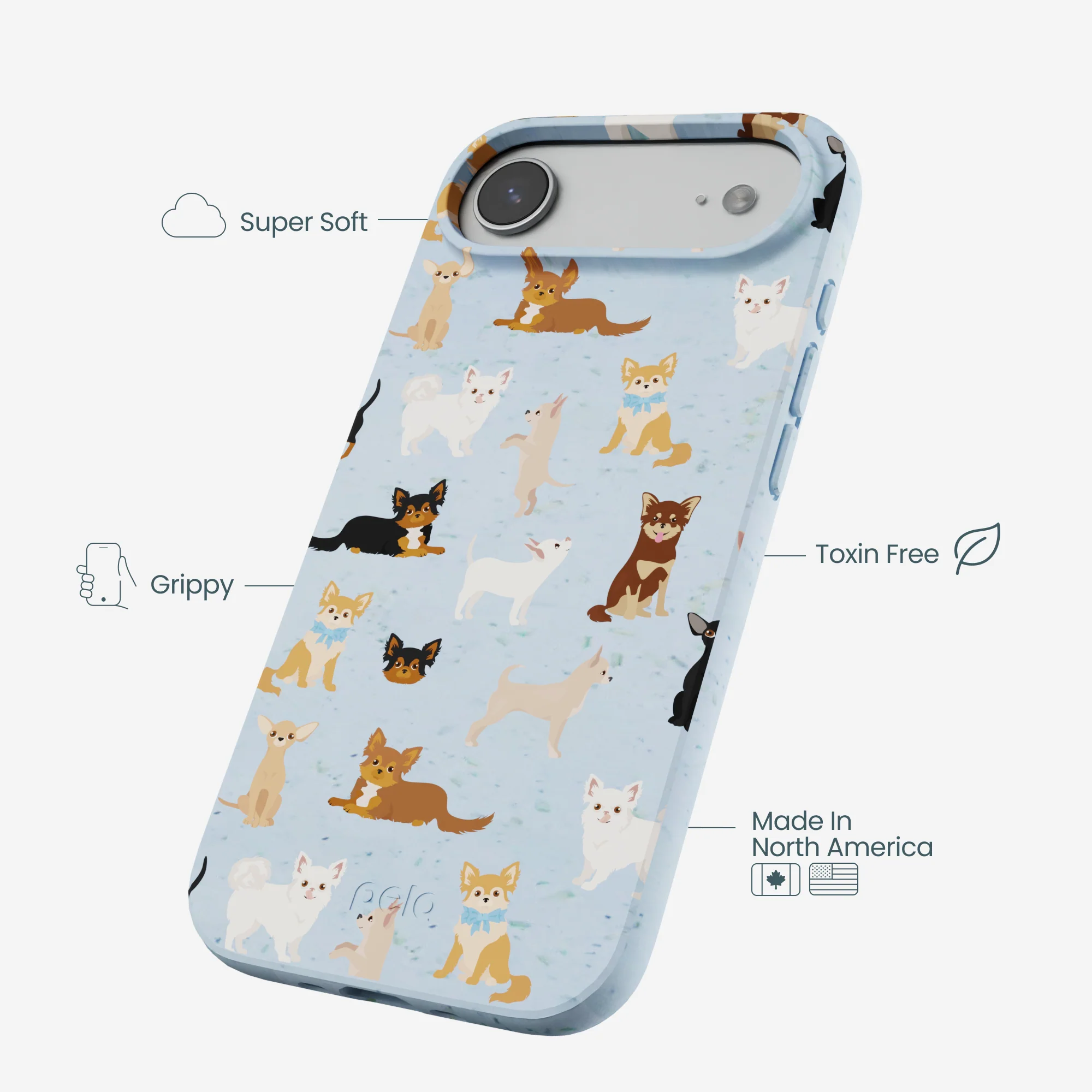 Powder Blue Chihuahua Charms iPhone Air Case - Image 4