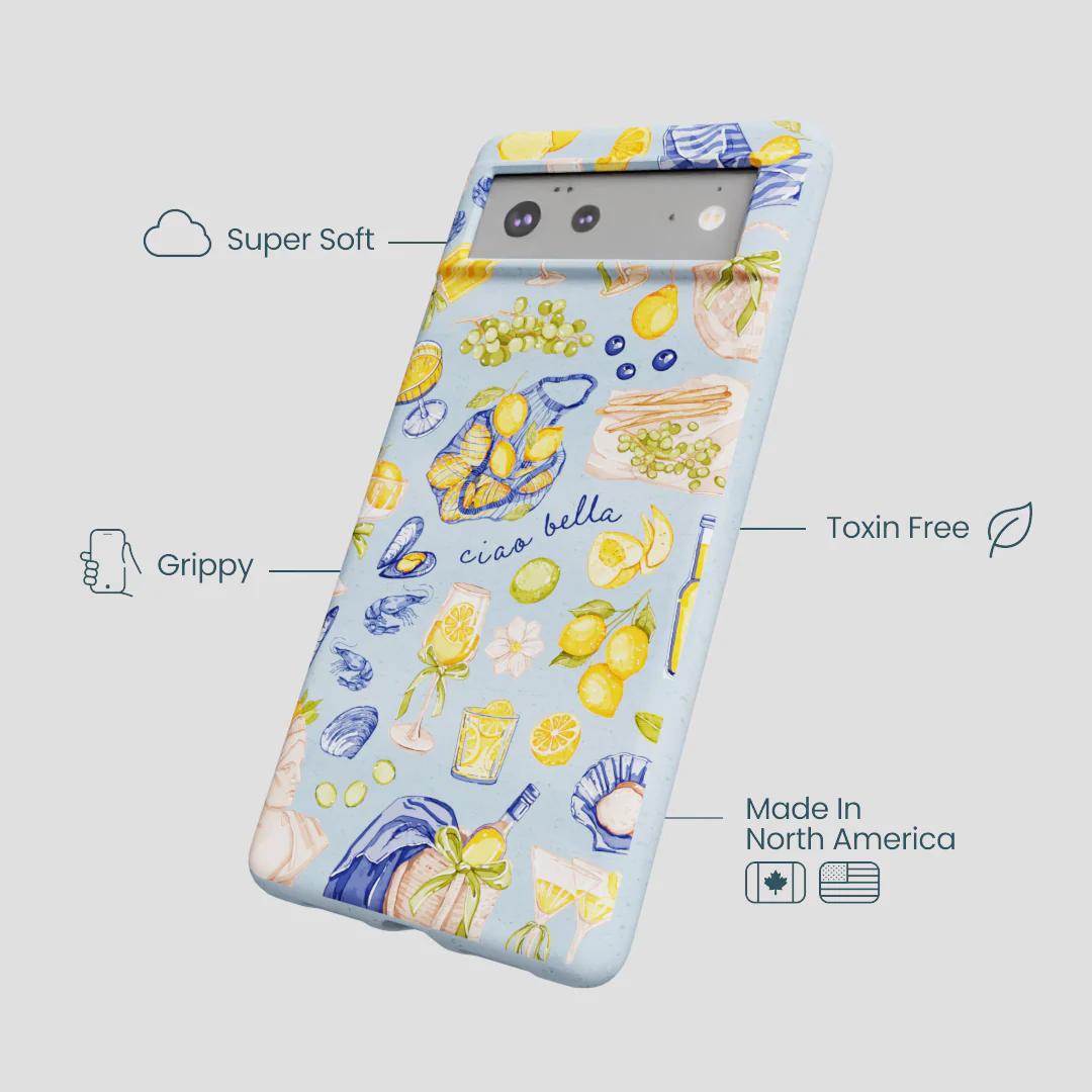 Powder Blue Ciao Bella Google Pixel 6 Case - Image 4