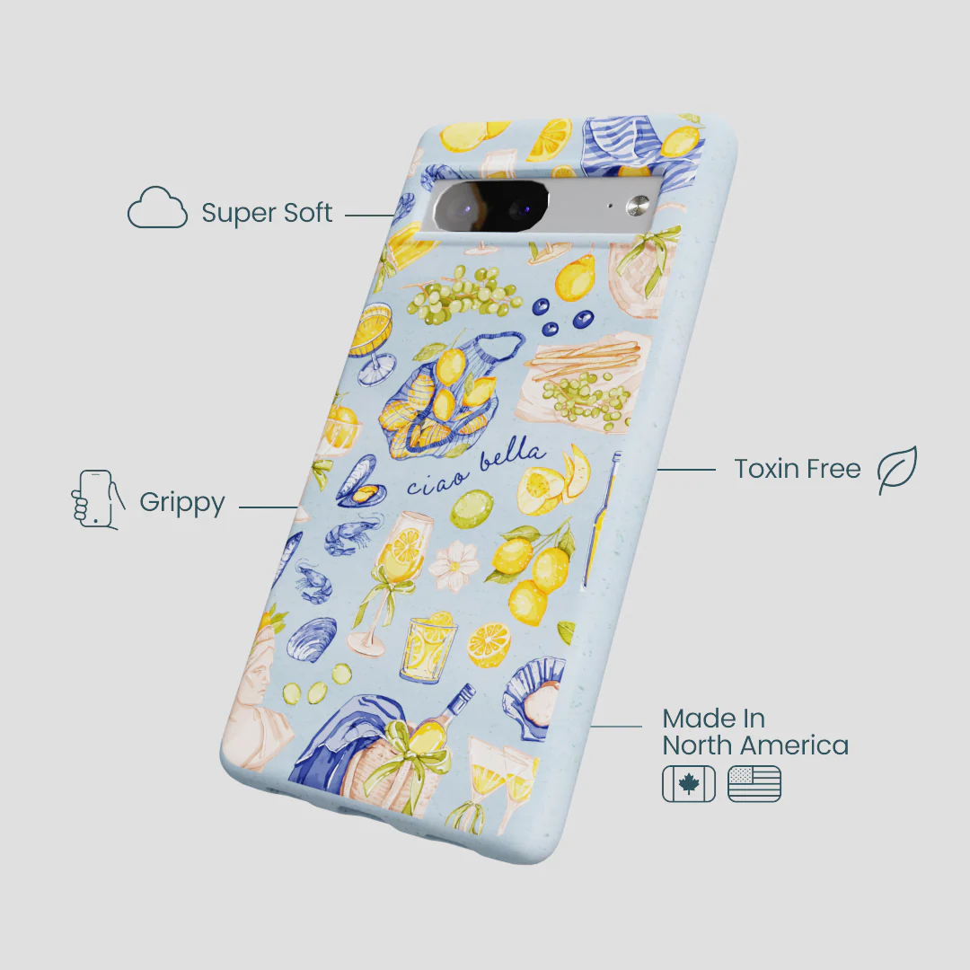 Powder Blue Ciao Bella Google Pixel 7 Case - Image 4
