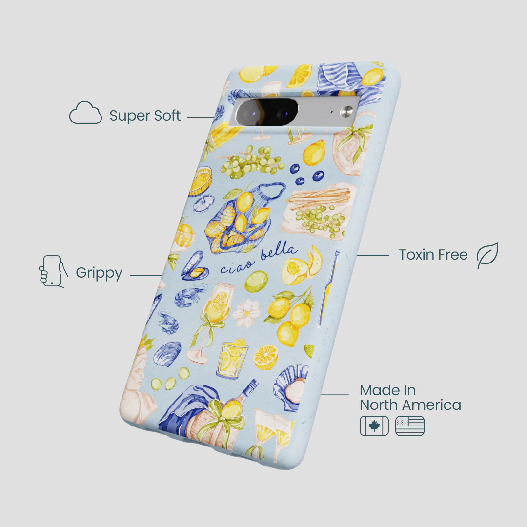 Powder Blue Ciao Bella Google Pixel 7a Case - Image 4