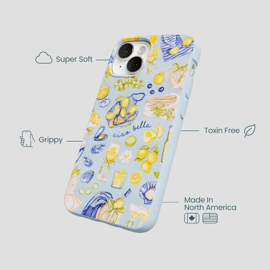 Powder Blue Ciao Bella iPhone 13 Case - Image 4