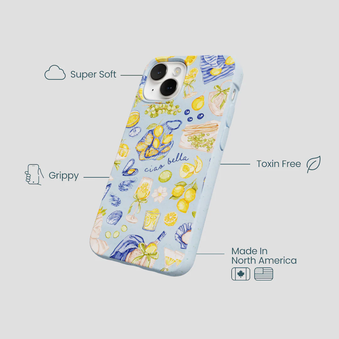 Powder Blue Ciao Bella iPhone 13 Mini Case - Image 4