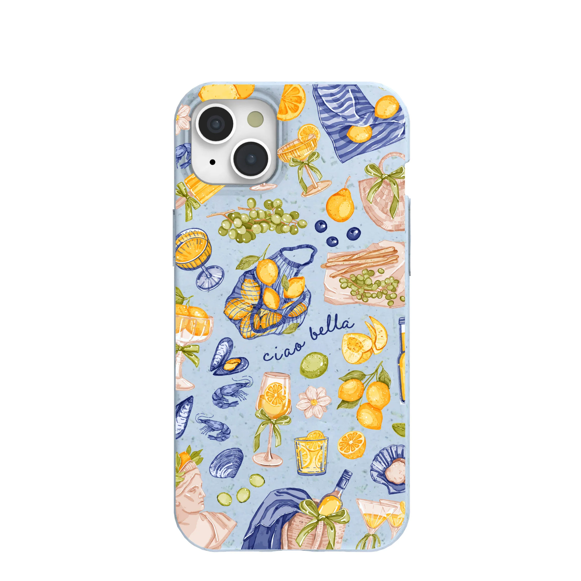 Powder Blue Ciao Bella iPhone 15 Plus Case