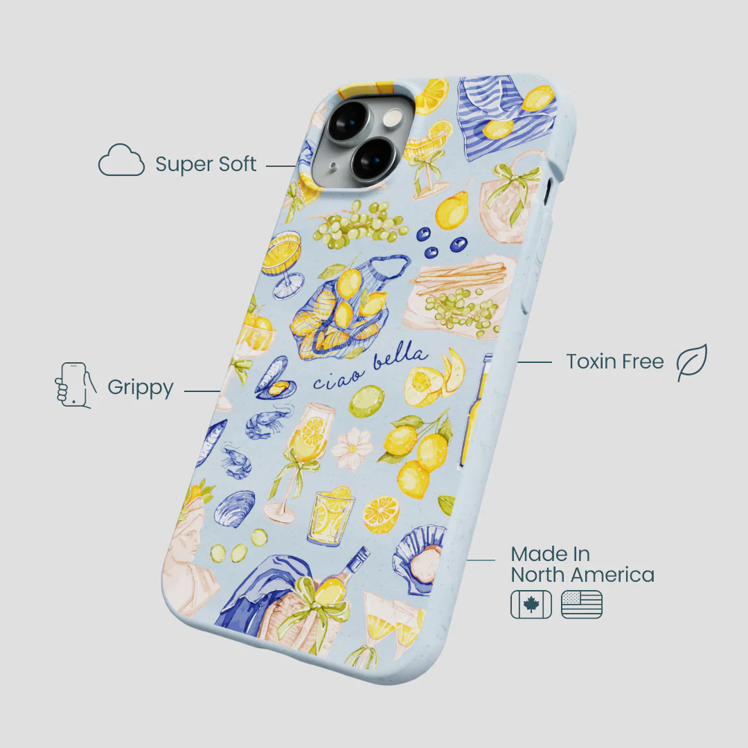 Powder Blue Ciao Bella iPhone 15 Plus Case - Image 4