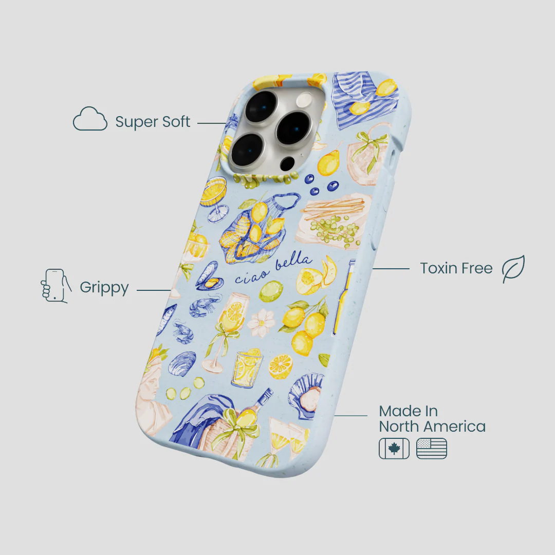 Powder Blue Ciao Bella iPhone 15 Pro Case - Image 4