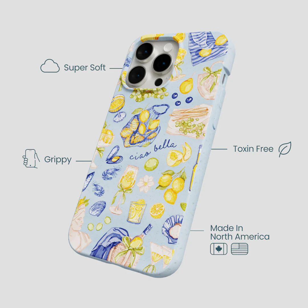 Powder Blue Ciao Bella iPhone 15 Pro Max Case - Image 4