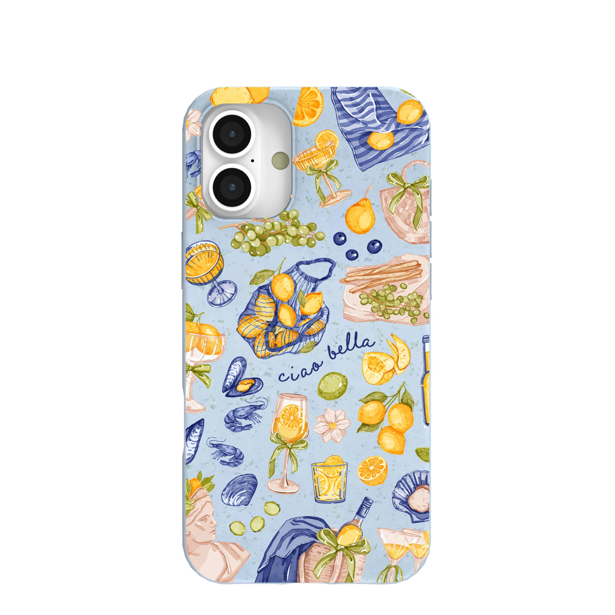 Powder Blue Ciao Bella iPhone 16 Plus Case
