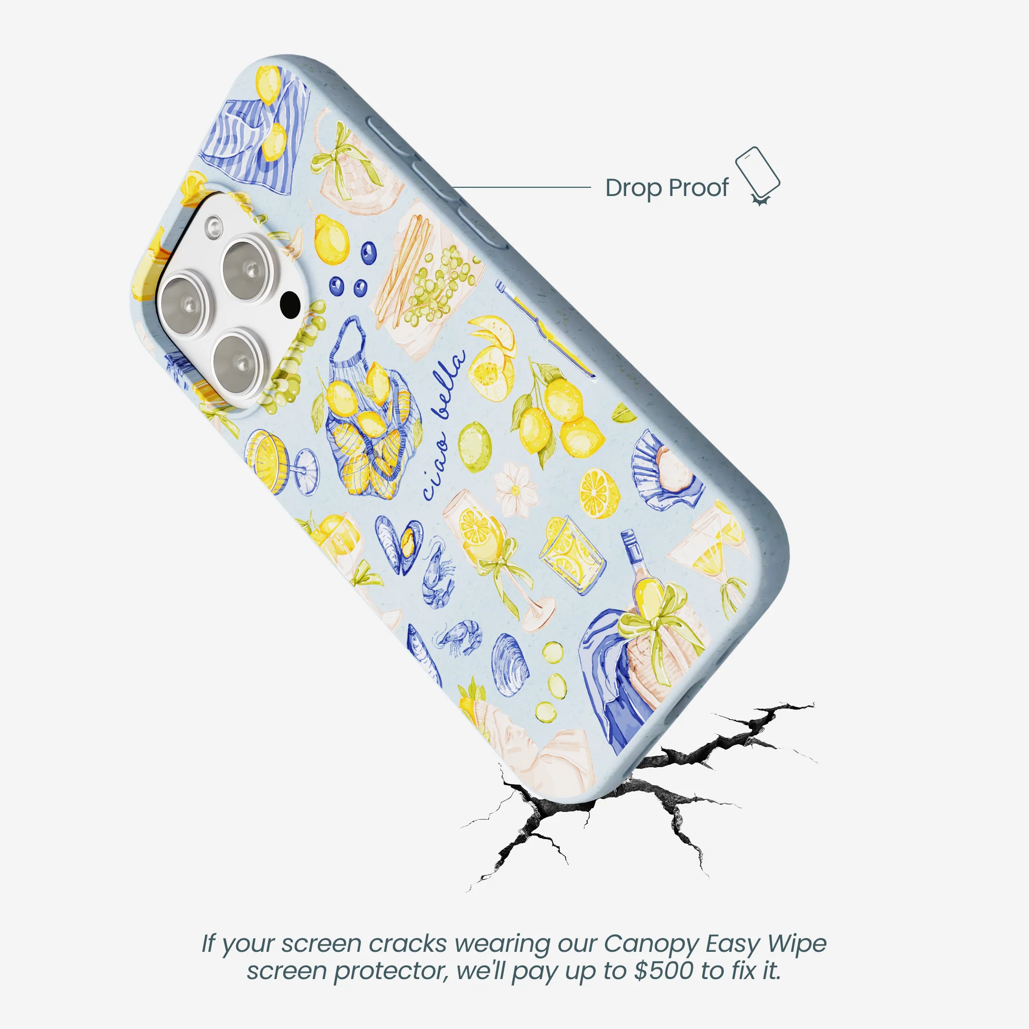 Powder Blue Ciao Bella iPhone 16 Pro Max Case - Image 5