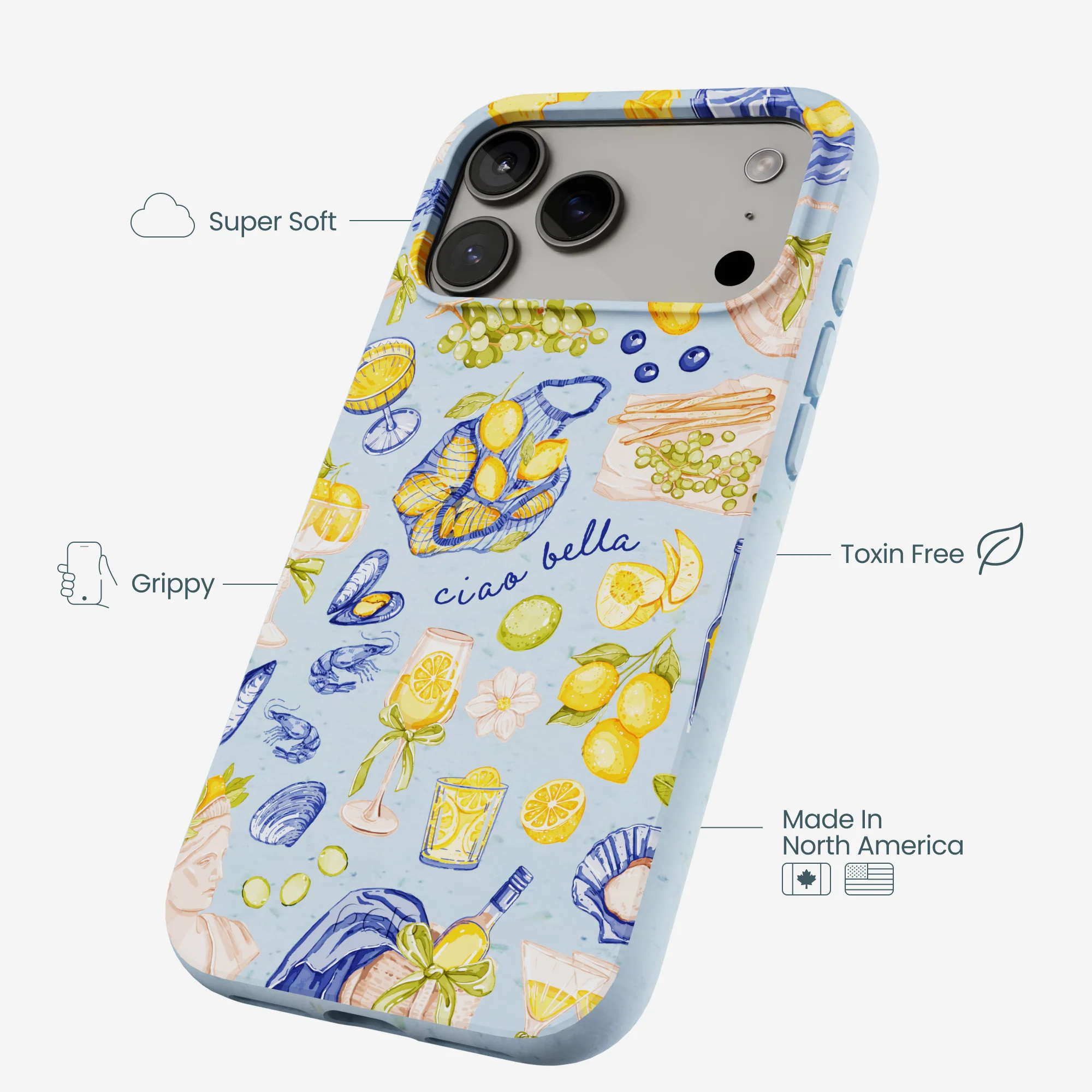Powder Blue Ciao Bella iPhone 17 Pro Max Case - Image 4