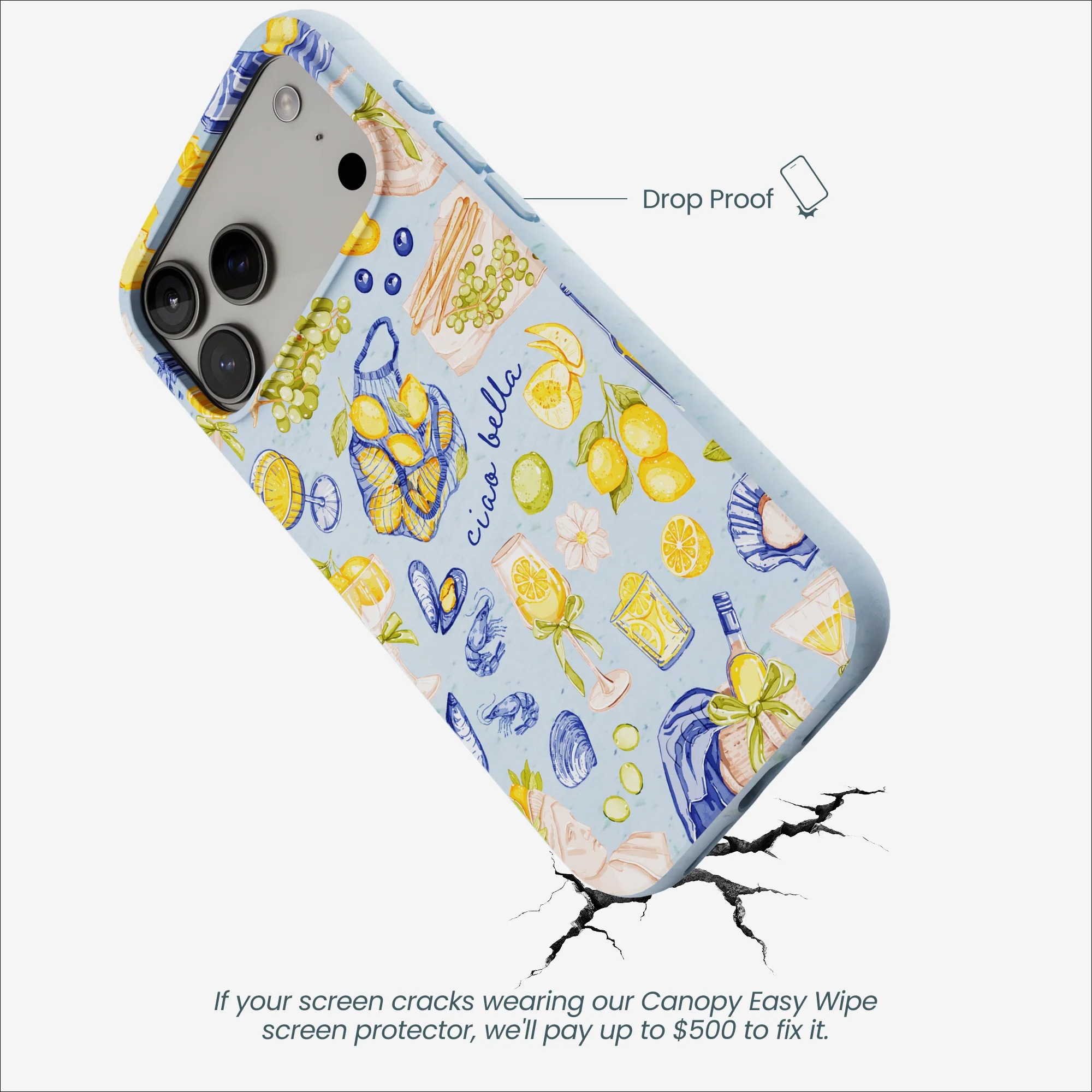 Powder Blue Ciao Bella iPhone 17 Pro Max Case - Image 5