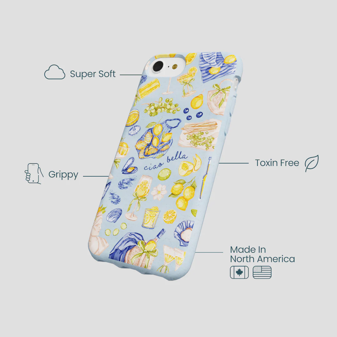 Powder Blue Ciao Bella iPhone 6/6s/7/8/SE Case - Image 4