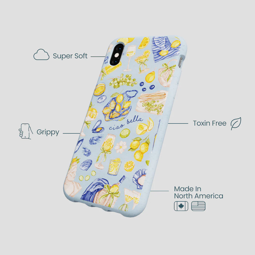 Powder Blue Ciao Bella iPhone XR Case - Image 4