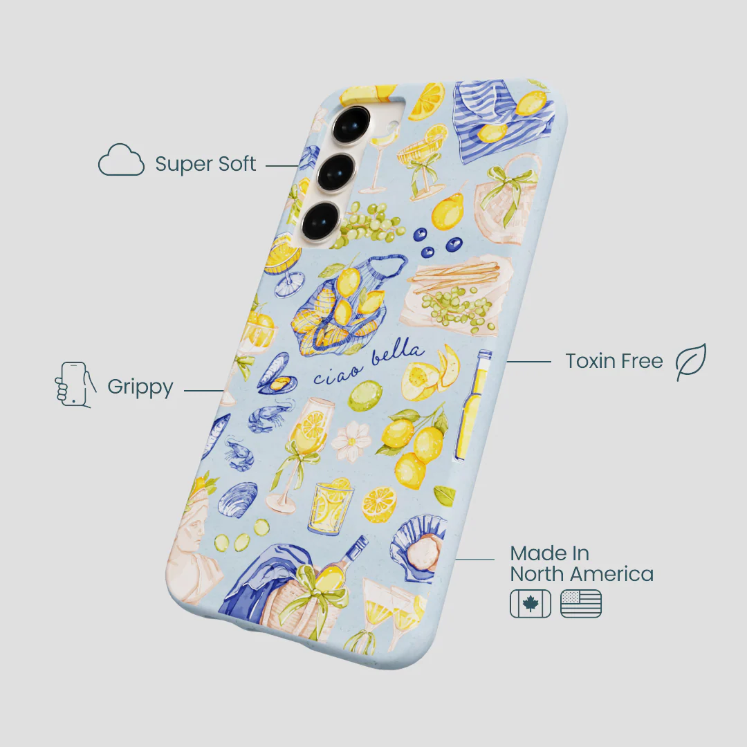 Powder Blue Ciao Bella Samsung Galaxy S23+(Plus) Case - Image 4