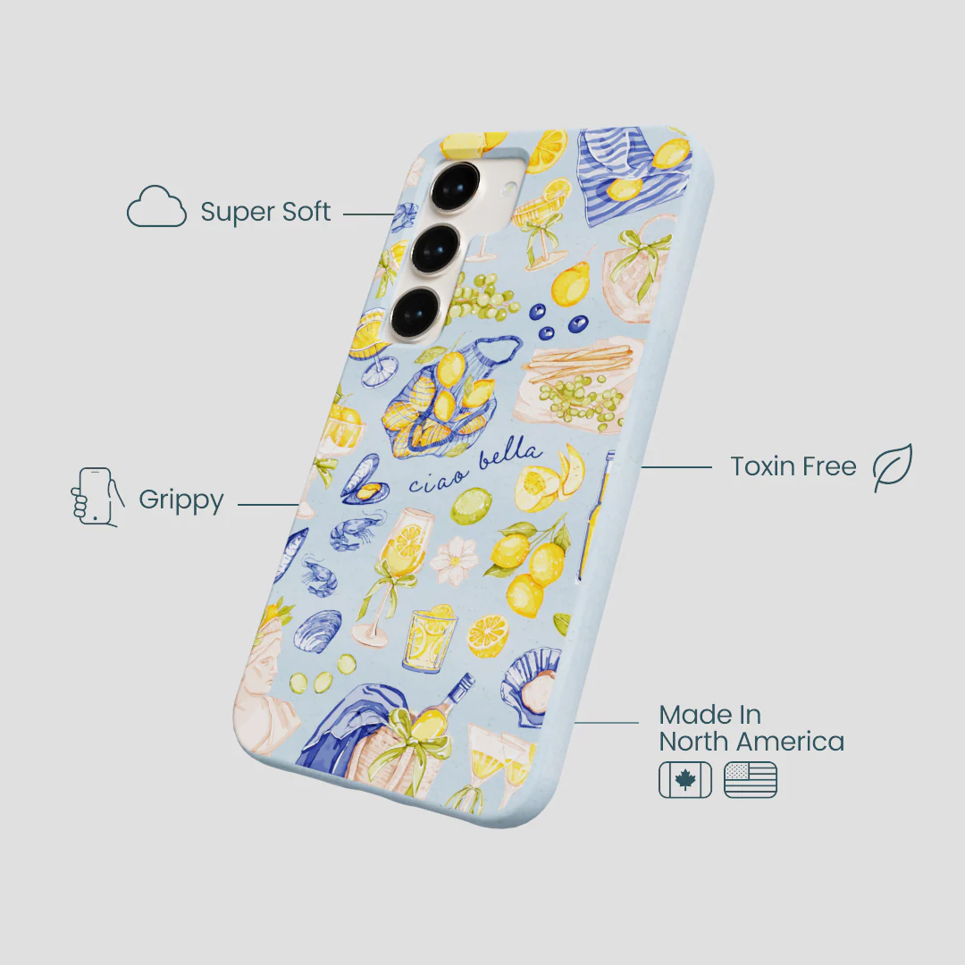 Powder Blue Ciao Bella Samsung Galaxy S24 Case - Image 4