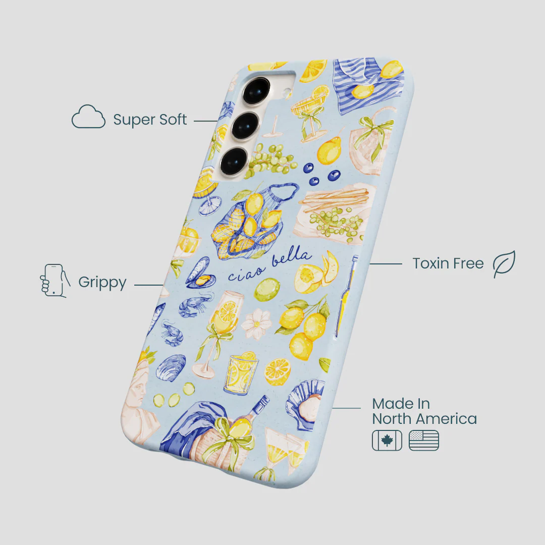 Powder Blue Ciao Bella Samsung Galaxy S24+(Plus) Case - Image 4