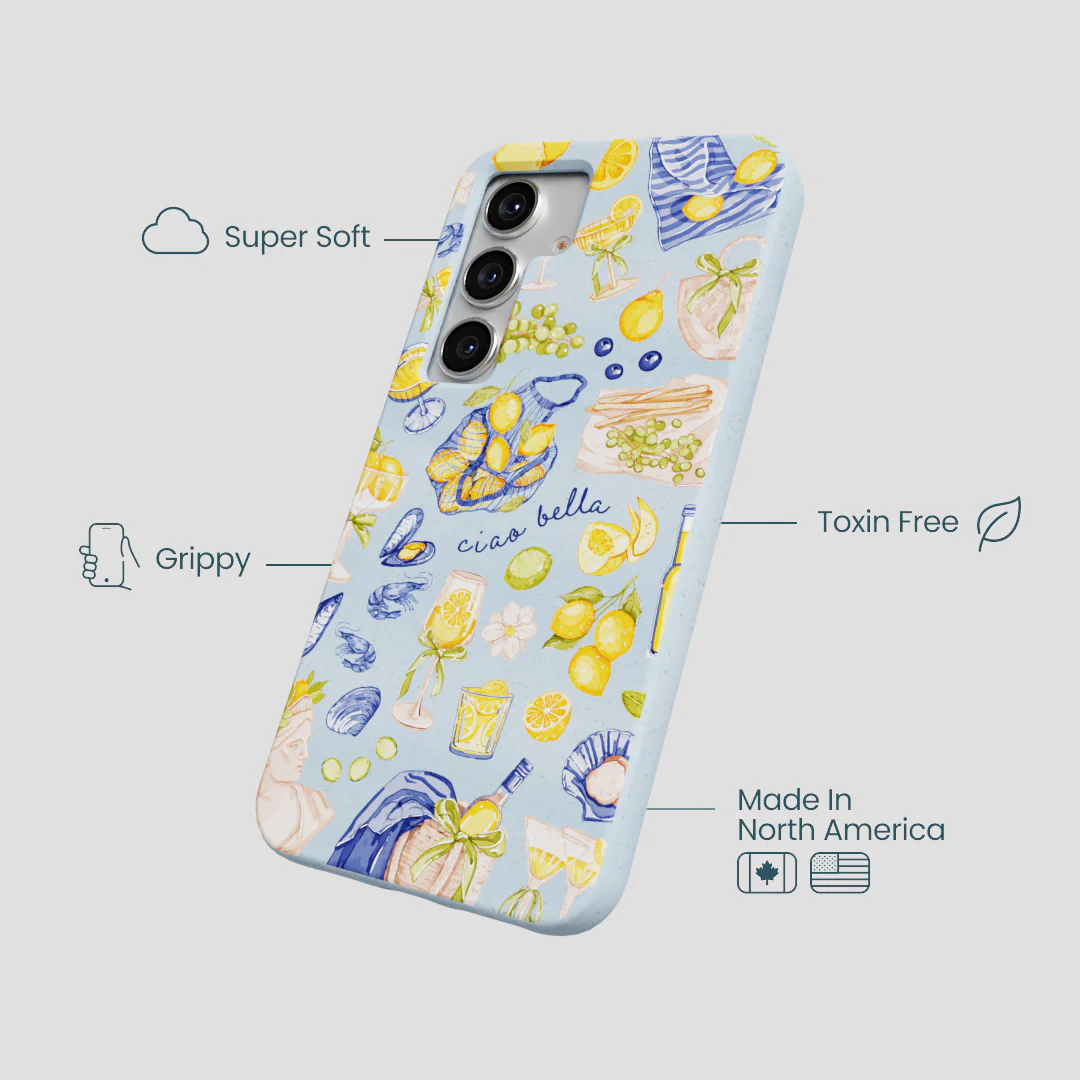 Powder Blue Ciao Bella Samsung Galaxy S25 Case - Image 4