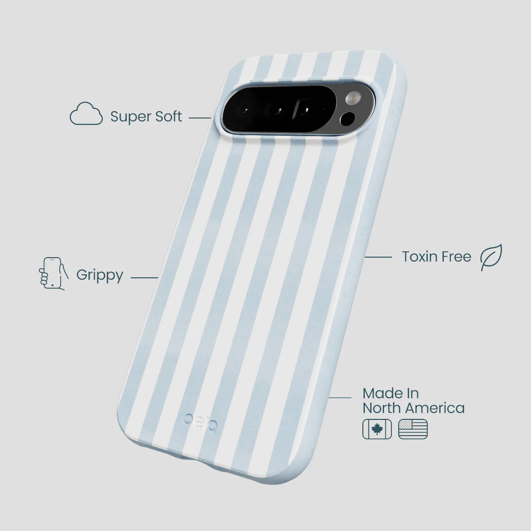 Powder Blue Cloud Stripes Google Pixel 10 Pro XL Case - Image 4