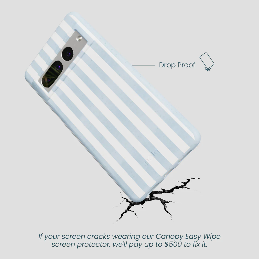Powder Blue Cloud Stripes Google Pixel 7 Pro Case - Image 5