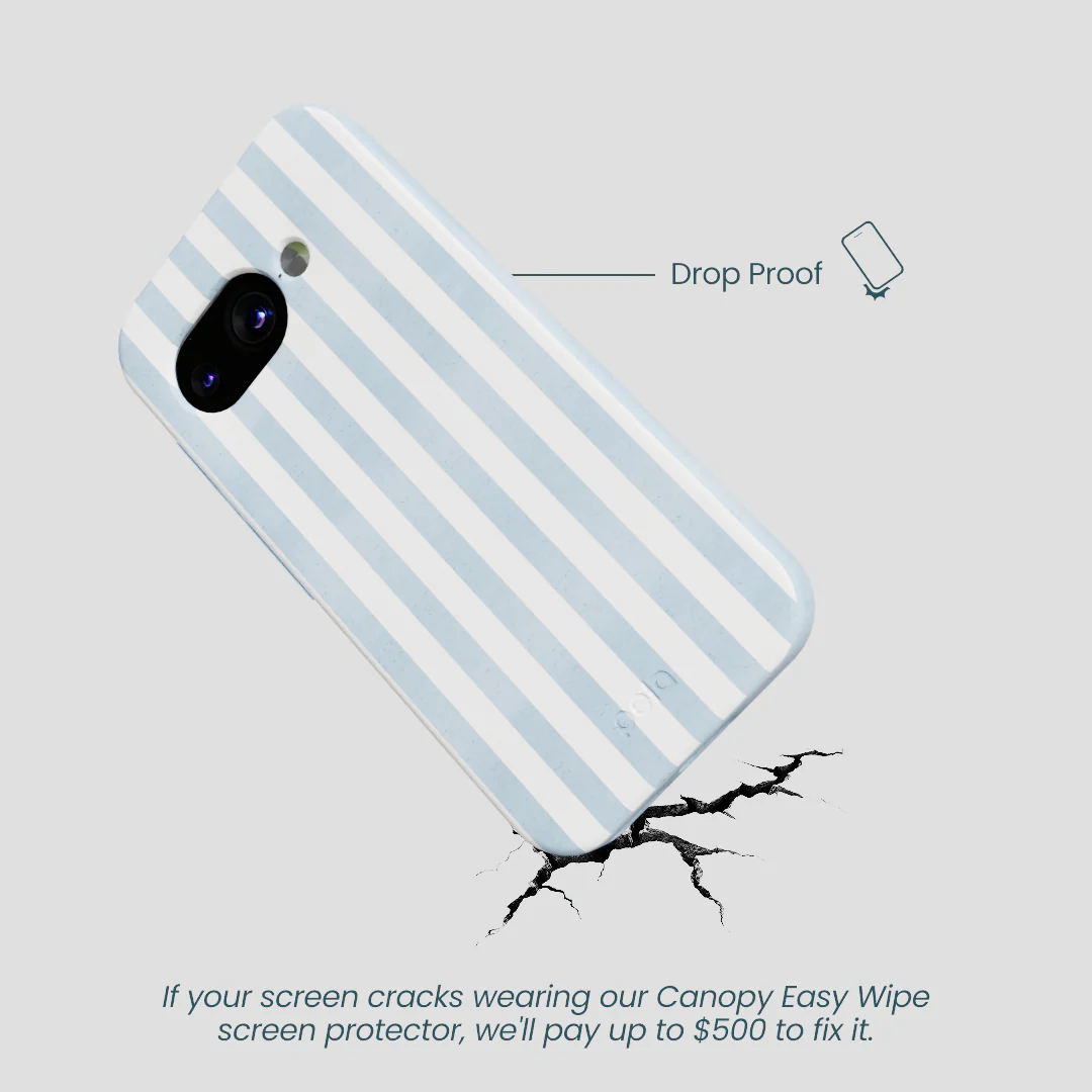 Powder Blue Cloud Stripes Google Pixel 9a Case - Image 5