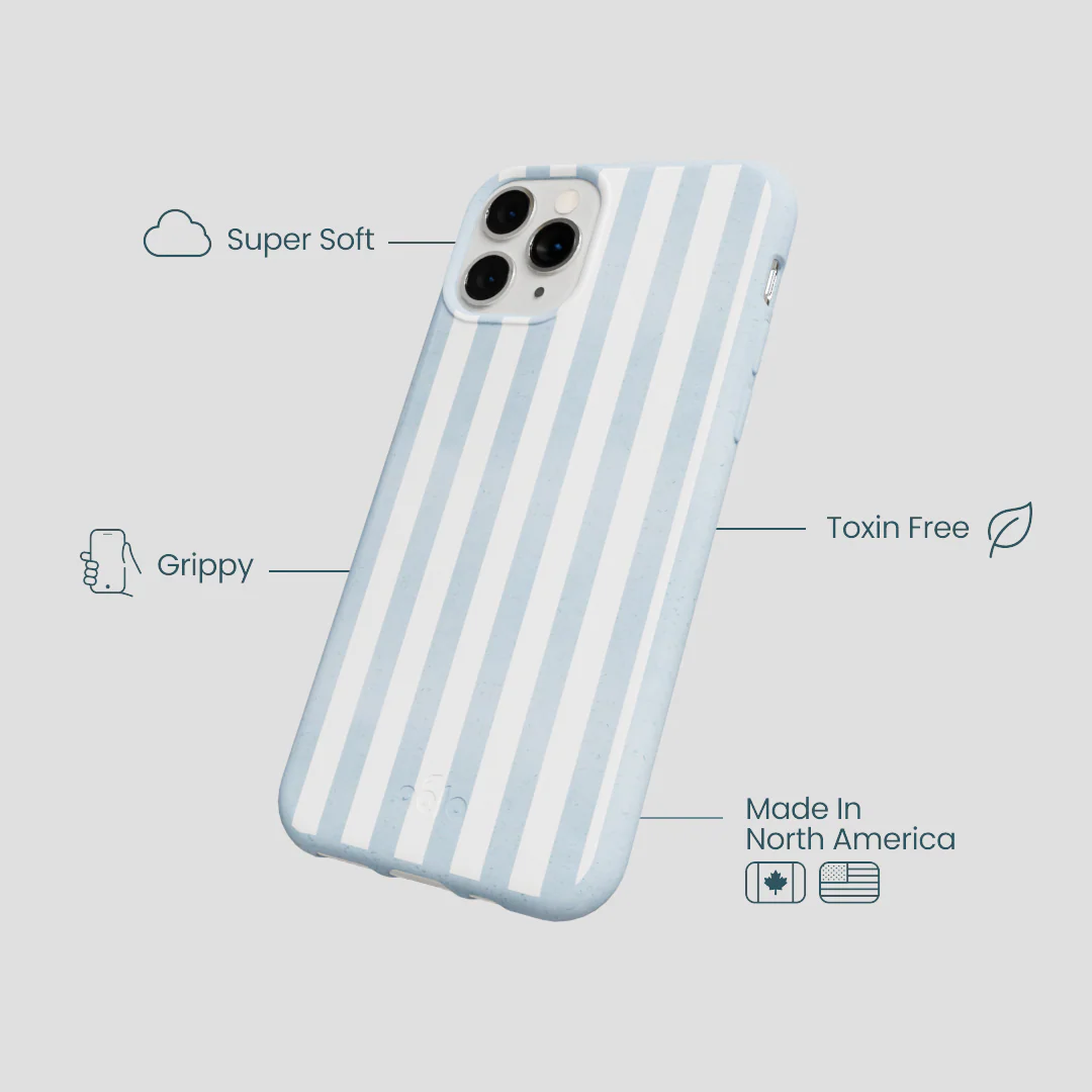 Powder Blue Cloud Stripes iPhone 11 Pro Case - Image 4