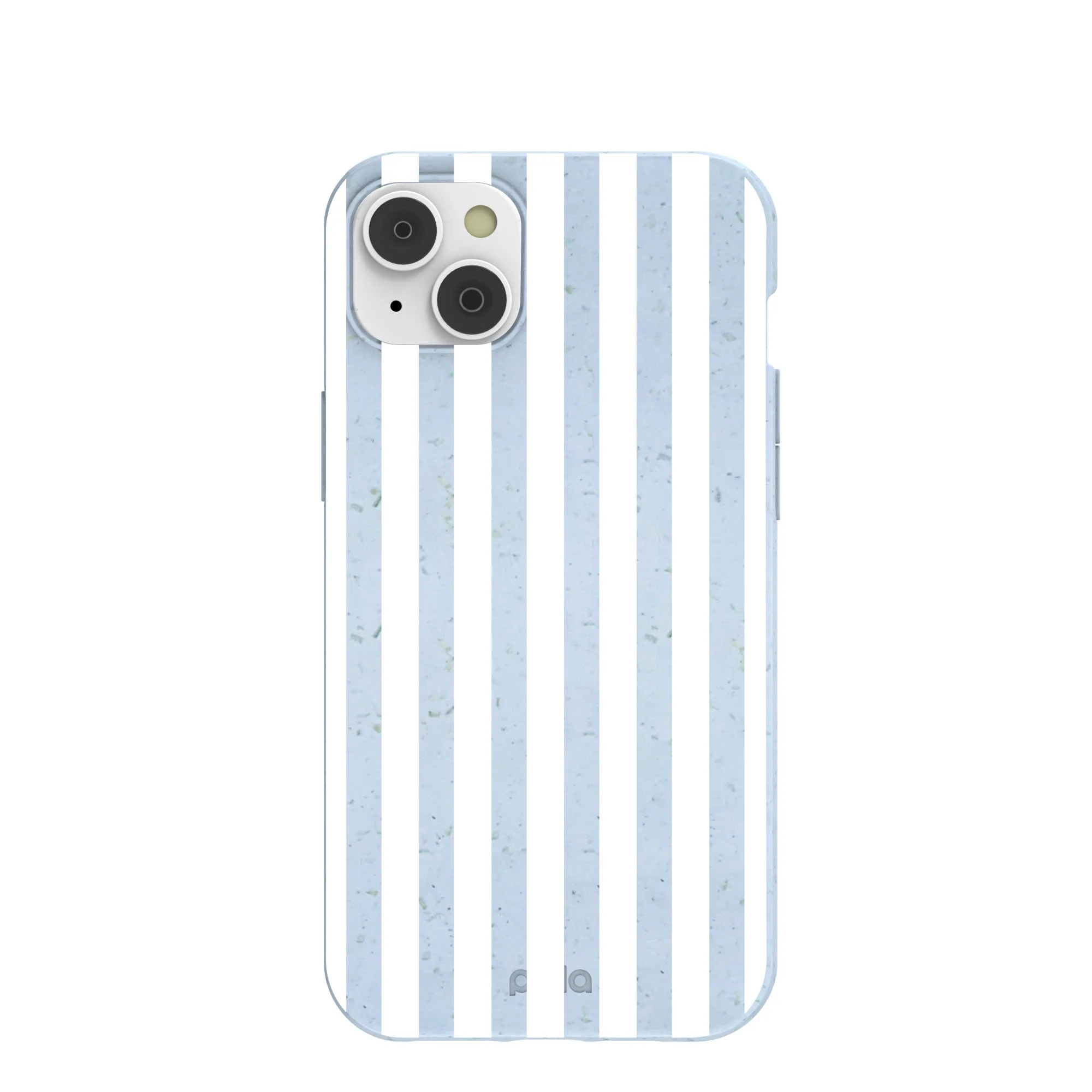 Powder Blue Cloud Stripes iPhone 14 Plus Case