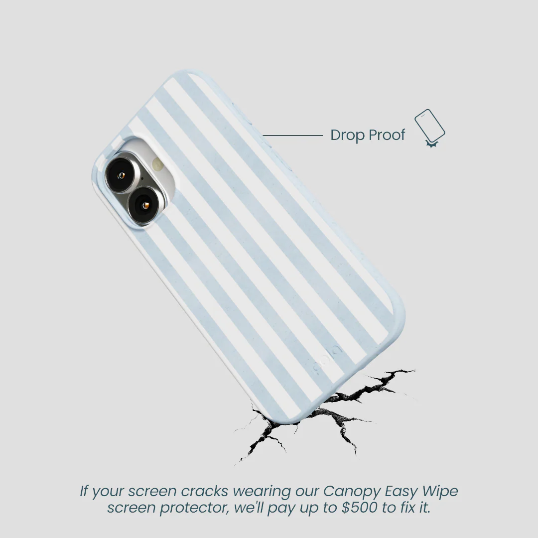 Powder Blue Cloud Stripes iPhone 16 Case - Image 5