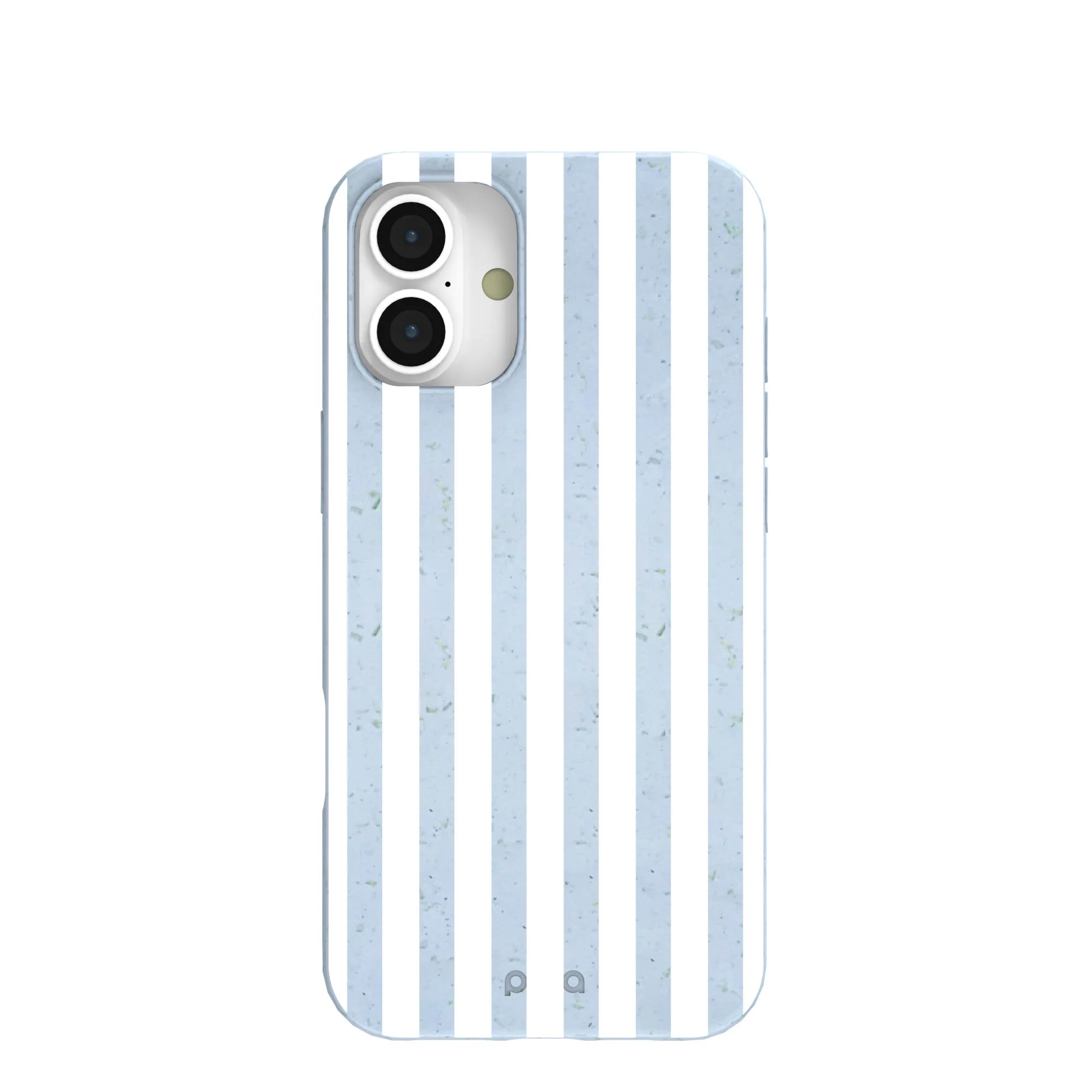 Powder Blue Cloud Stripes iPhone 16 Plus Case