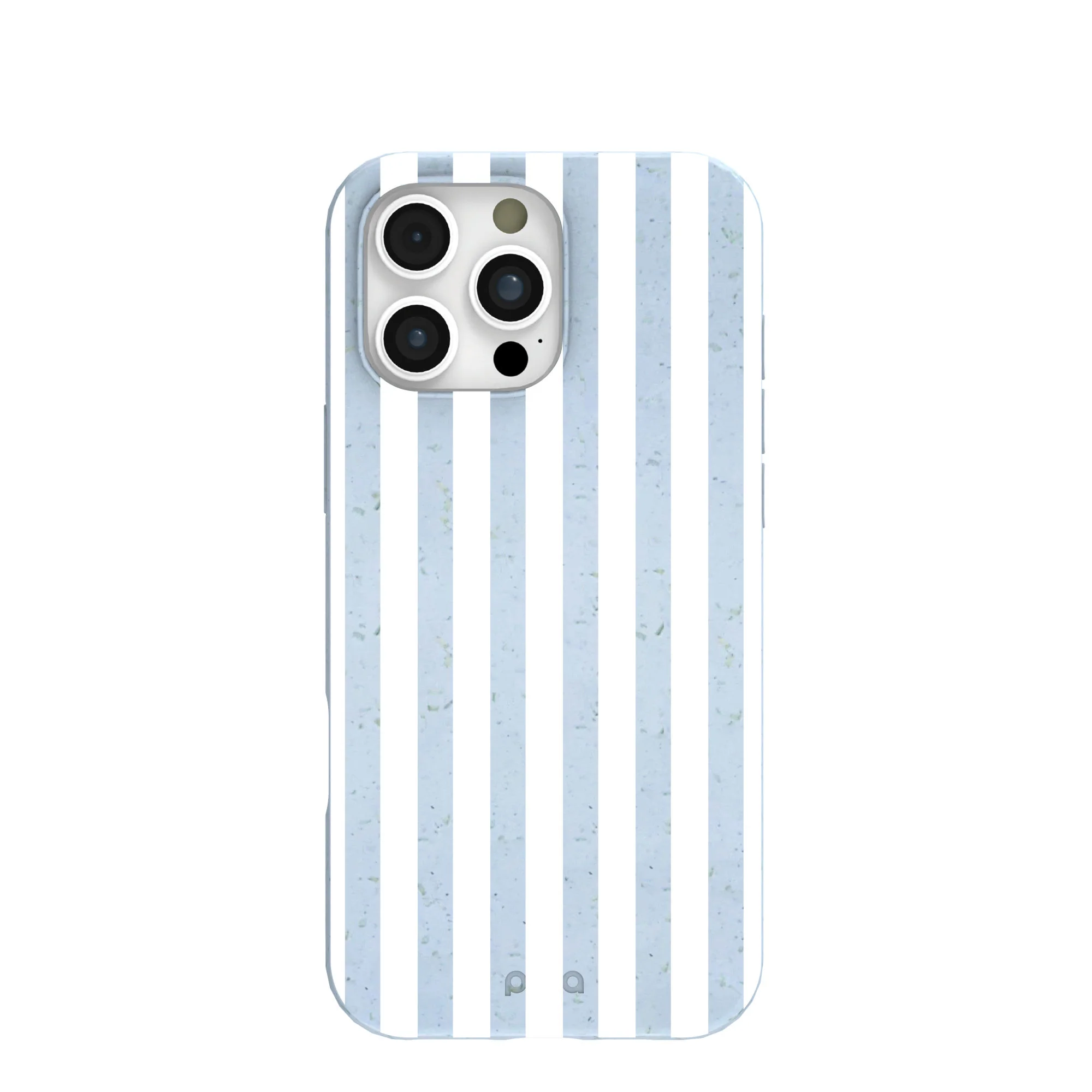 Powder Blue Cloud Stripes iPhone 16 Pro Max Case