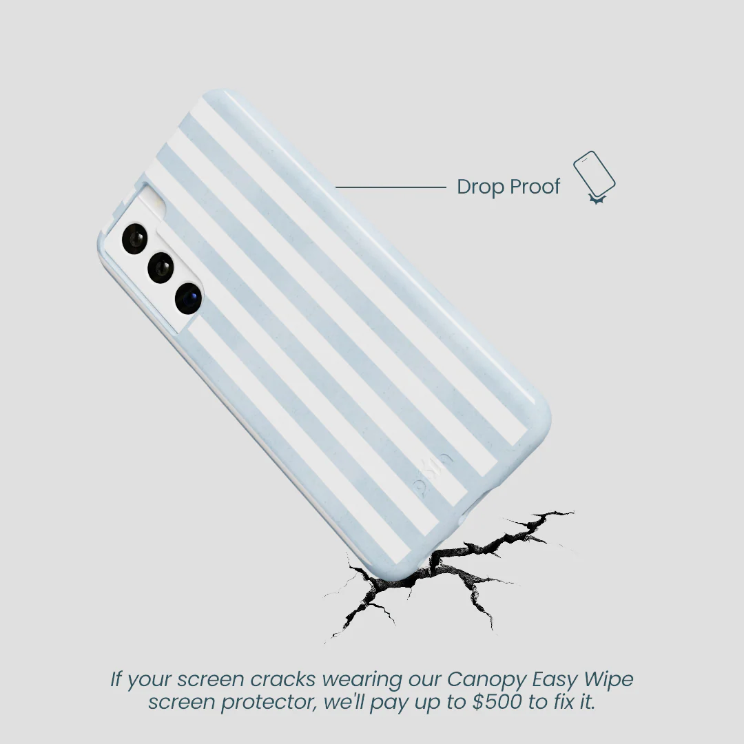 Powder Blue Cloud Stripes Samsung Galaxy S22 Case - Image 5