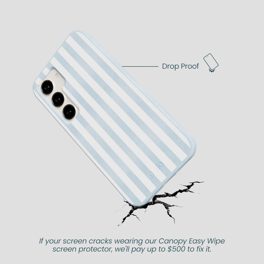Powder Blue Cloud Stripes Samsung Galaxy S23 Case - Image 5