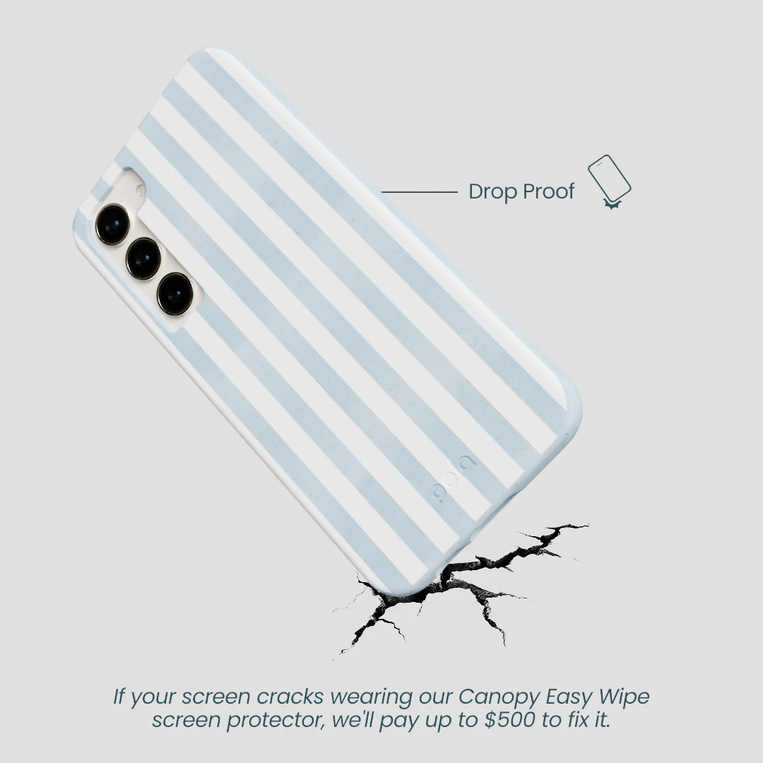 Powder Blue Cloud Stripes Samsung Galaxy S23+(Plus) Case - Image 5