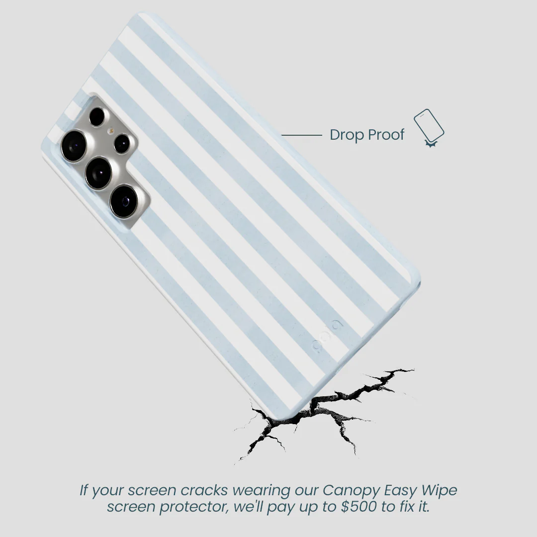 Powder Blue Cloud Stripes Samsung Galaxy S25 Ultra Case - Image 5