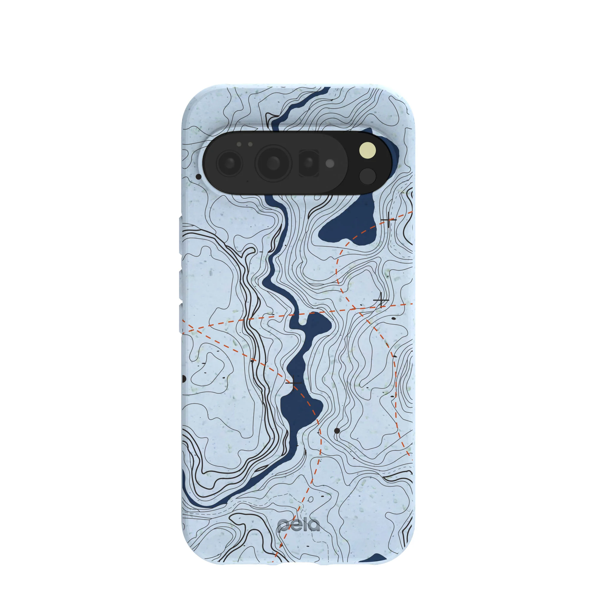 Powder Blue Contour Lines Google Pixel 10 Pro XL Case
