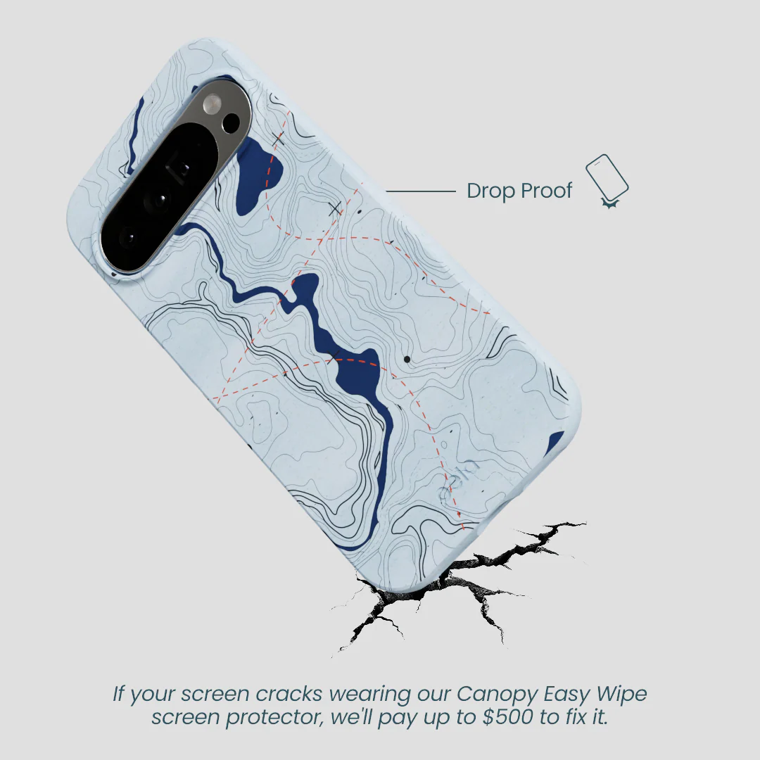 Powder Blue Contour Lines Google Pixel 10 Pro XL Case - Image 4