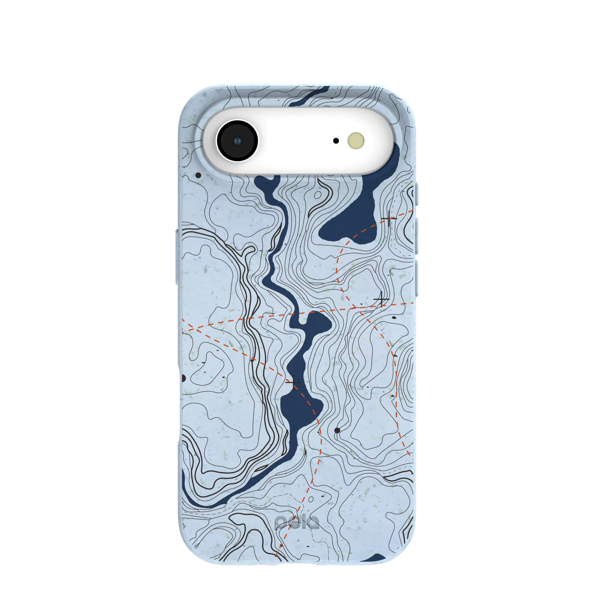 Powder Blue Contour Lines iPhone Air Case