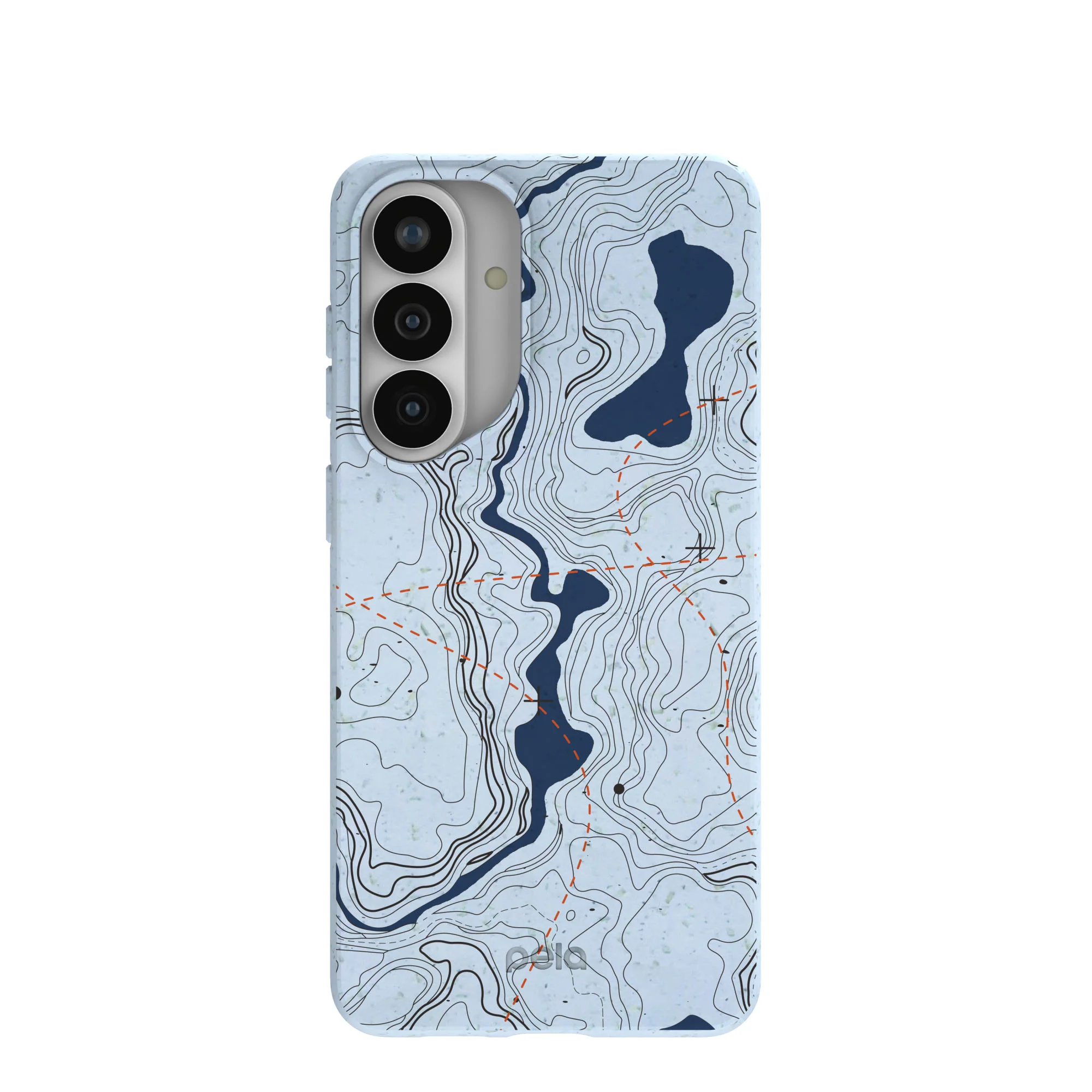 Powder Blue Contour Lines Samsung Galaxy S26+(Plus) Case