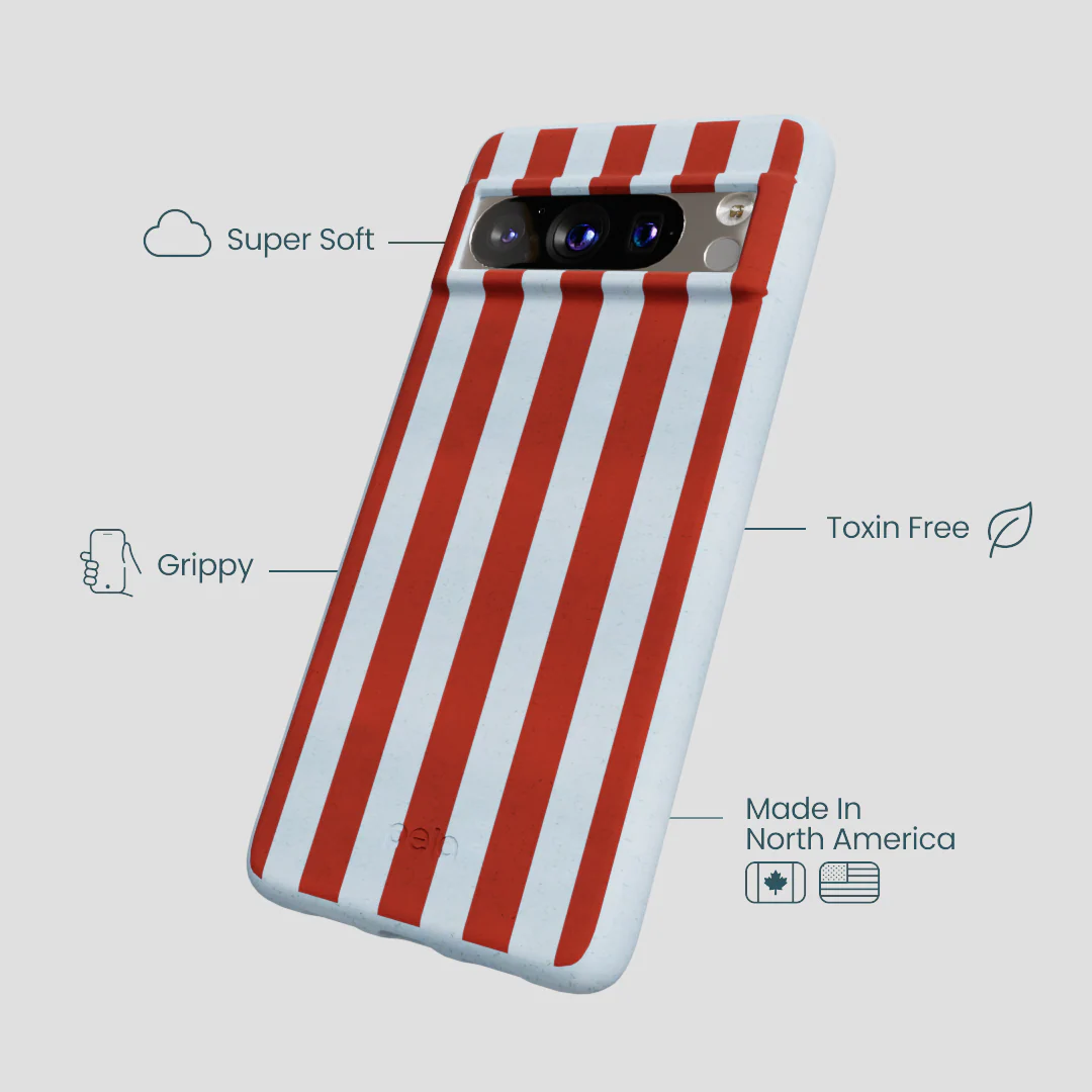 Powder Blue Copper Stripes Google Pixel 8 Pro Case - Image 3
