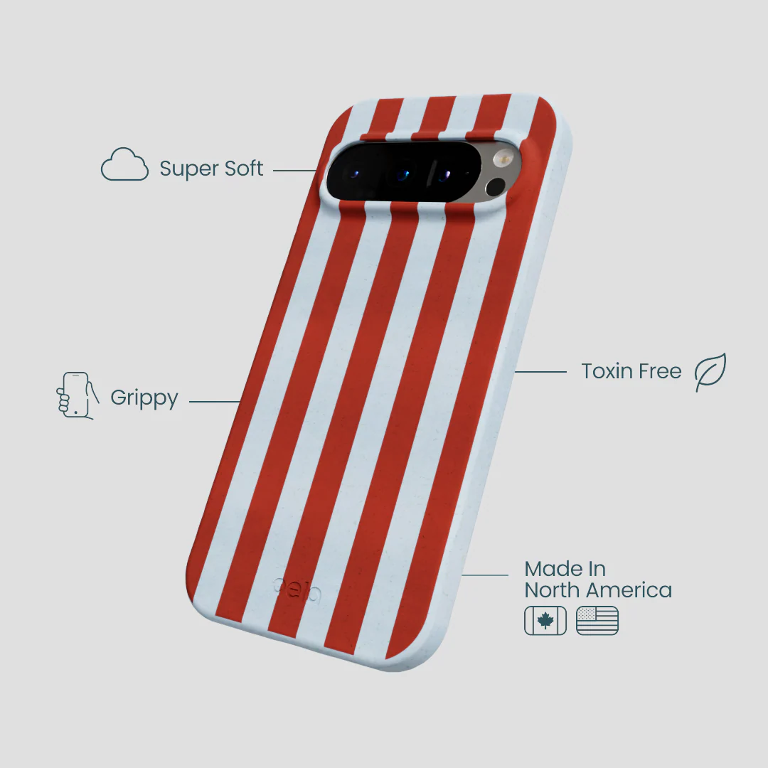 Powder Blue Copper Stripes Google Pixel 9/9 Pro Case - Image 3