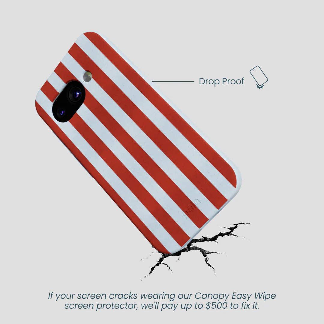 Powder Blue Copper Stripes Google Pixel 9a Case - Image 4