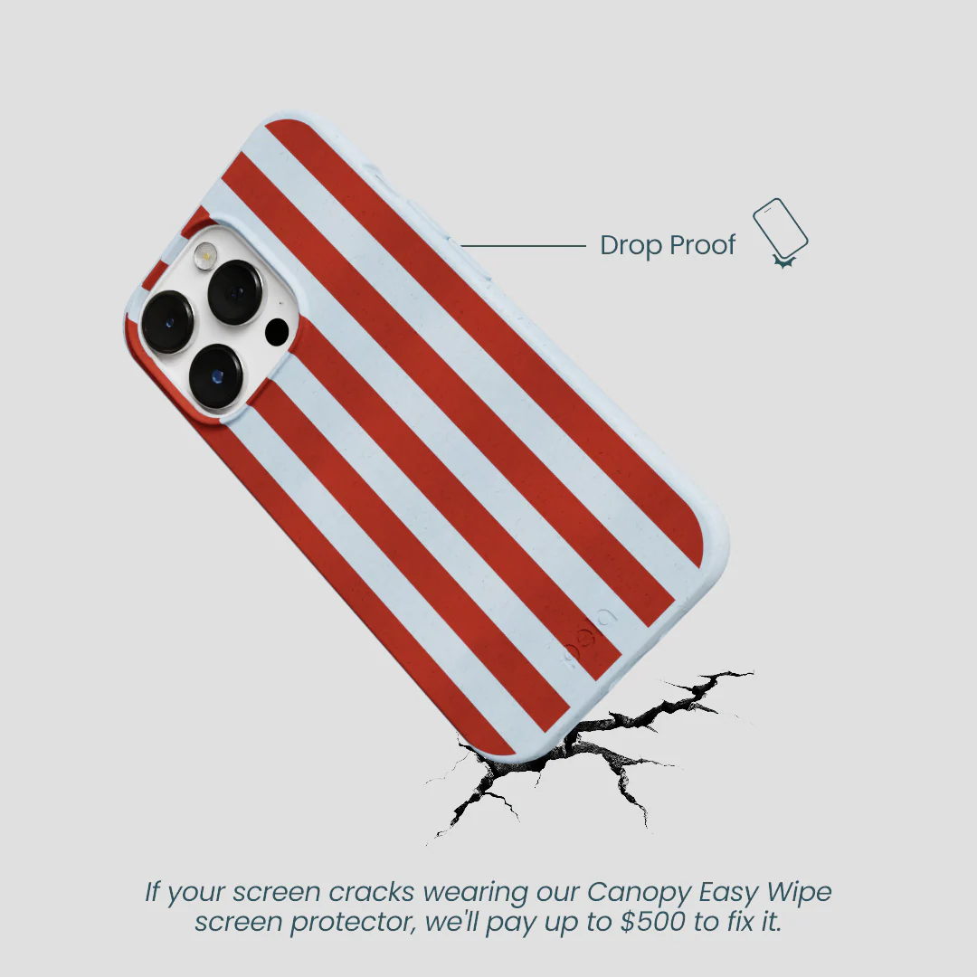 Powder Blue Copper Stripes iPhone 13 Pro Case - Image 5