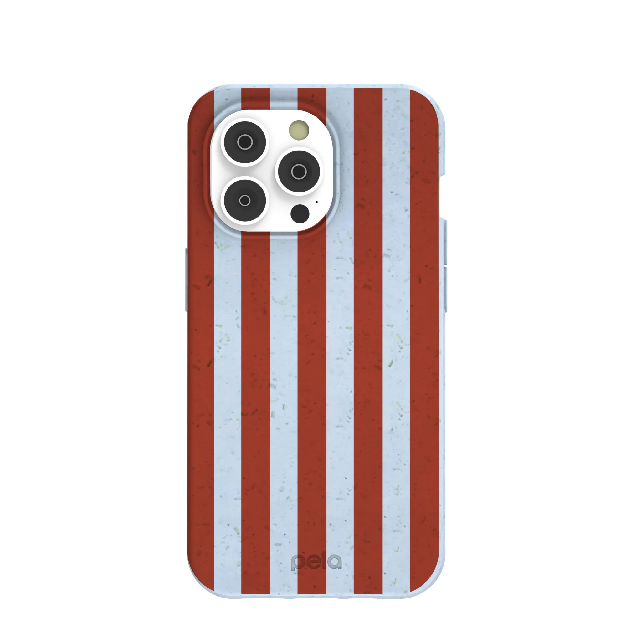 Powder Blue Copper Stripes iPhone 14 Pro Case