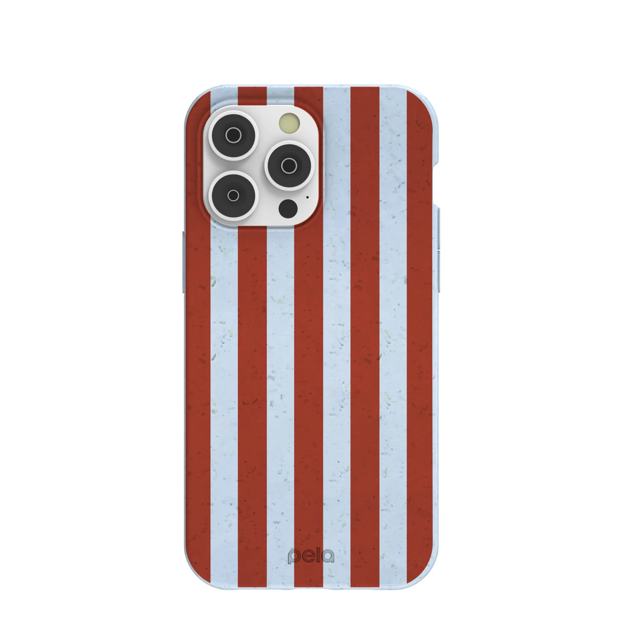 Powder Blue Copper Stripes iPhone 14 Pro Max Case