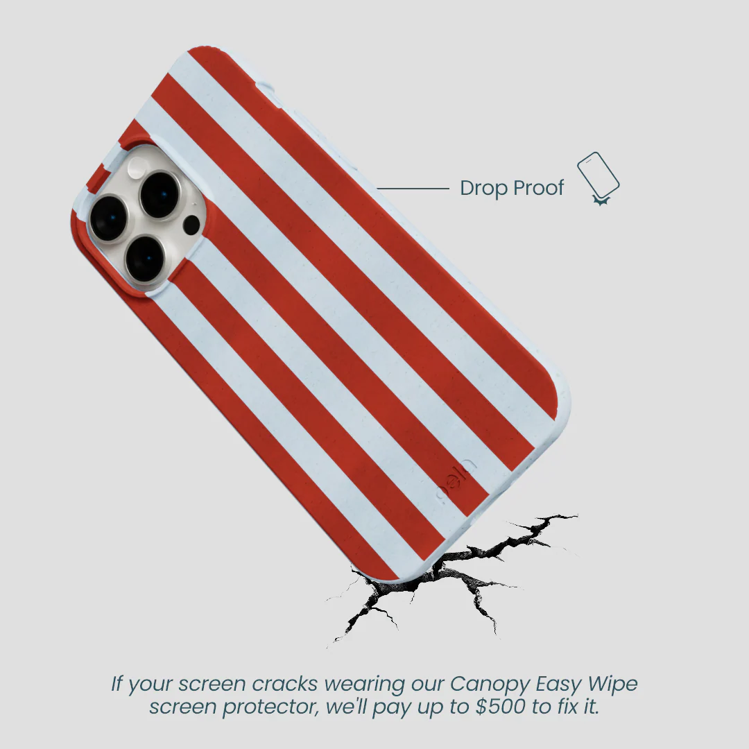 Powder Blue Copper Stripes iPhone 14 Pro Max Case - Image 5