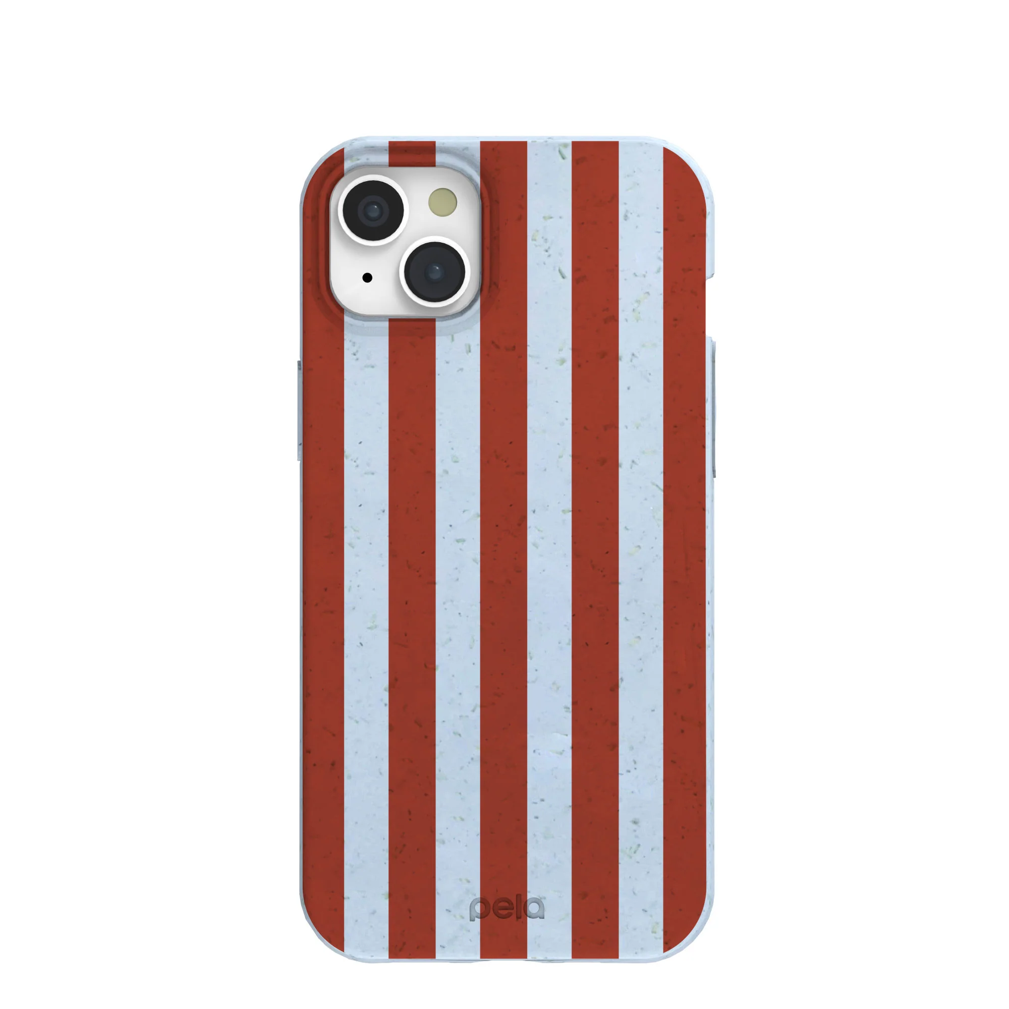 Powder Blue Copper Stripes iPhone 15 Plus Case