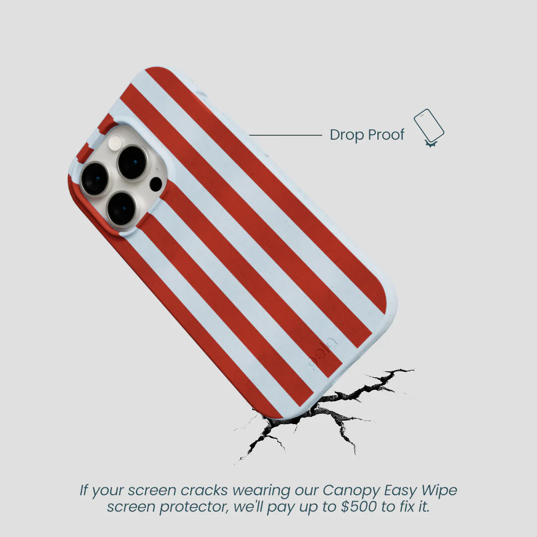 Powder Blue Copper Stripes iPhone 15 Pro Case - Image 5