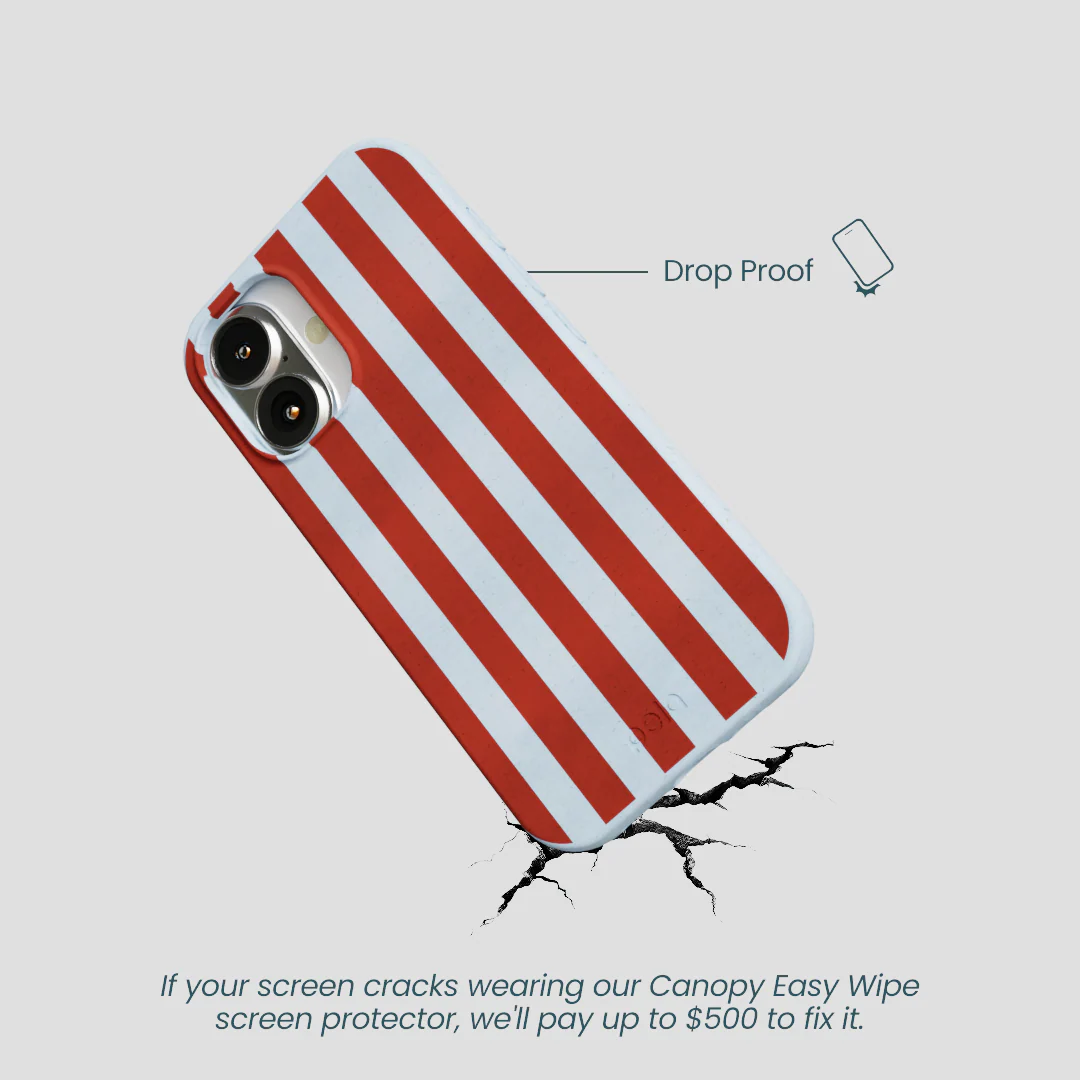 Powder Blue Copper Stripes iPhone 16 Case - Image 5
