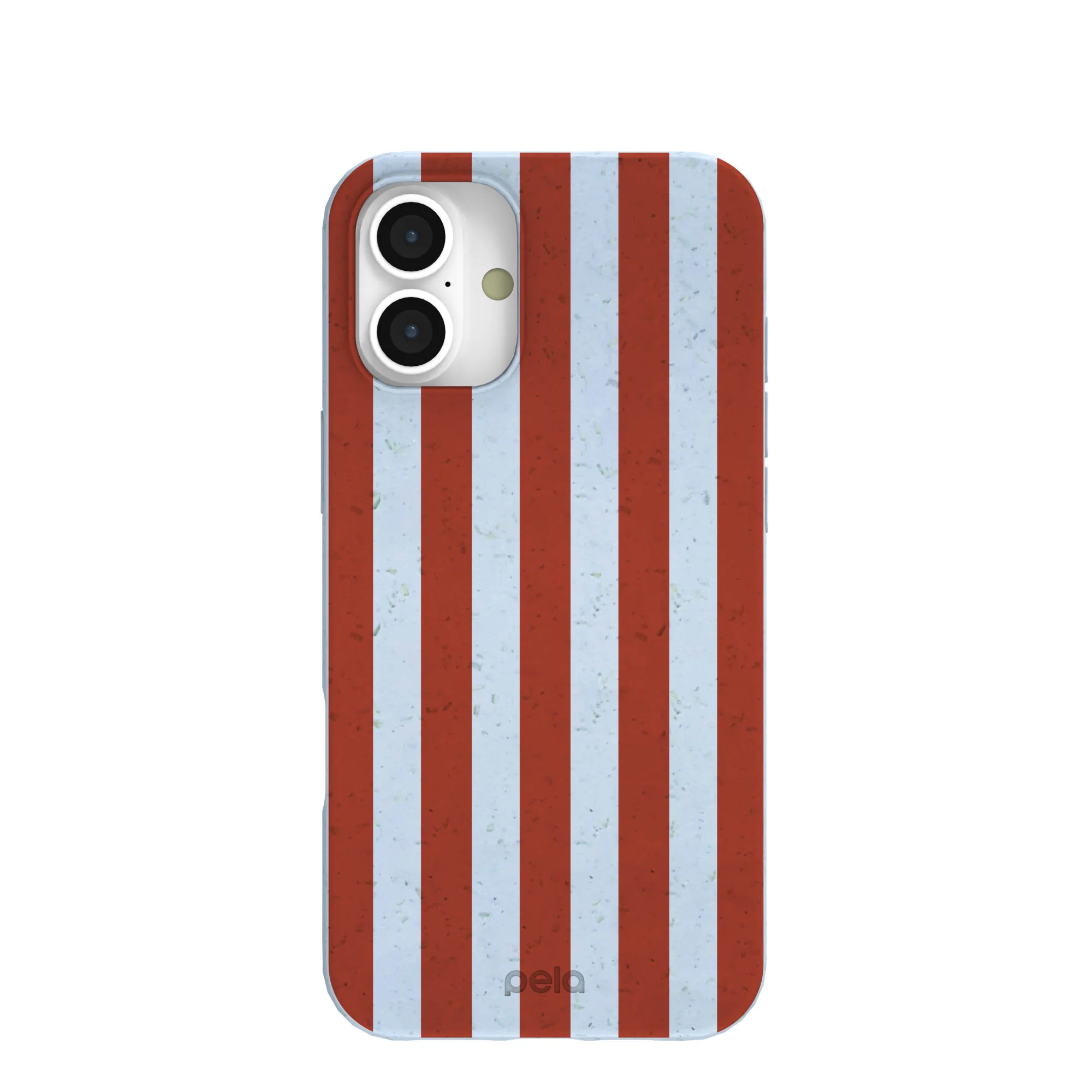 Powder Blue Copper Stripes iPhone 16 Plus Case